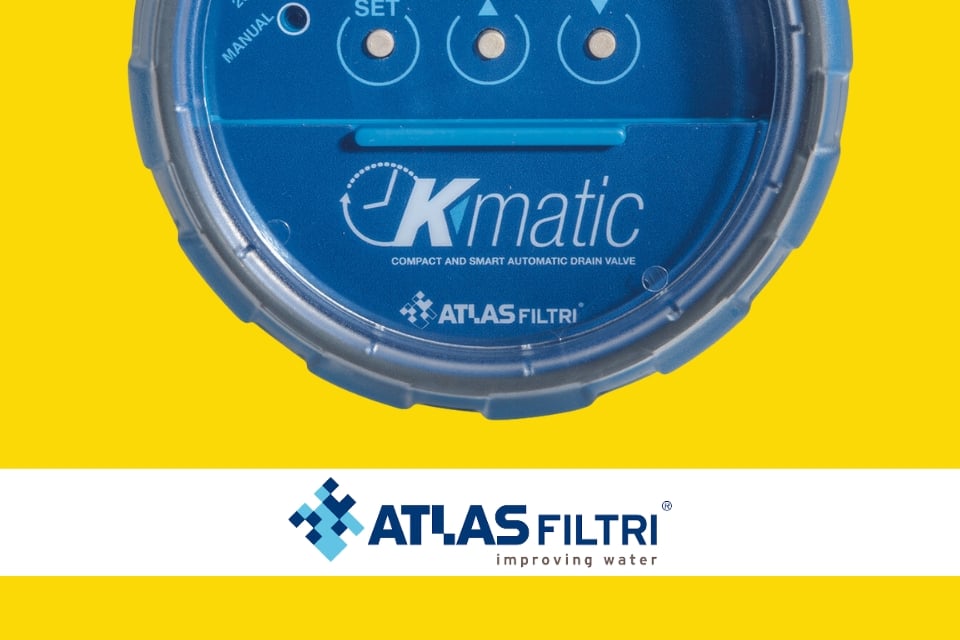 Zawór spustowy Atlas Filtri K-Matic: nowość w obsłudze filtrów z serii Hydra